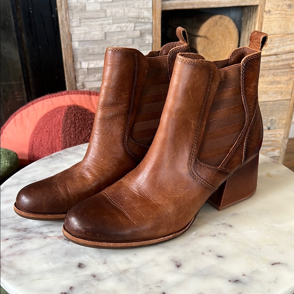 Kirk-Ease Brown Leather Ankle Boots
